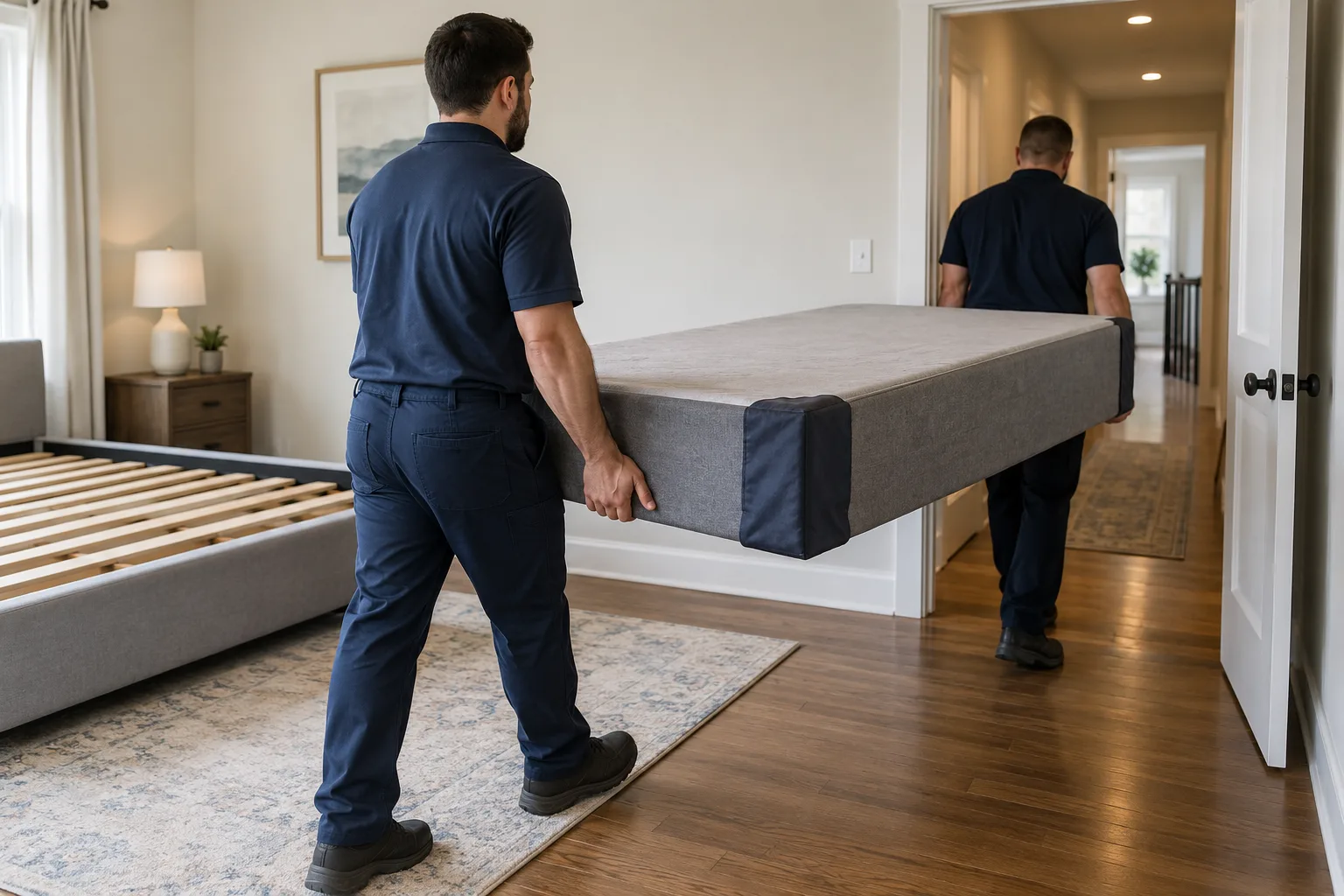 Box Spring Removal planning in a residential bedroom